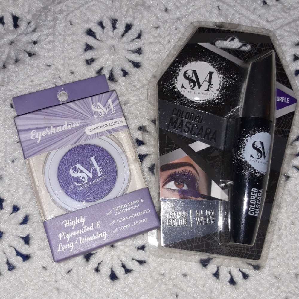S & M BRAND PURPLE EYESHADOW AND MASCARA BUNDLE